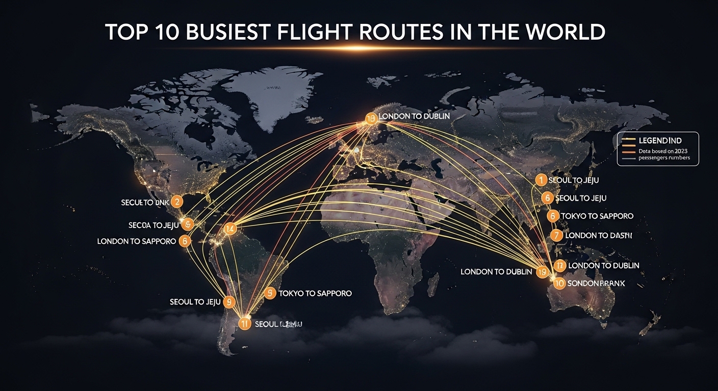 Top 10 Busiest Flight Routes in the World