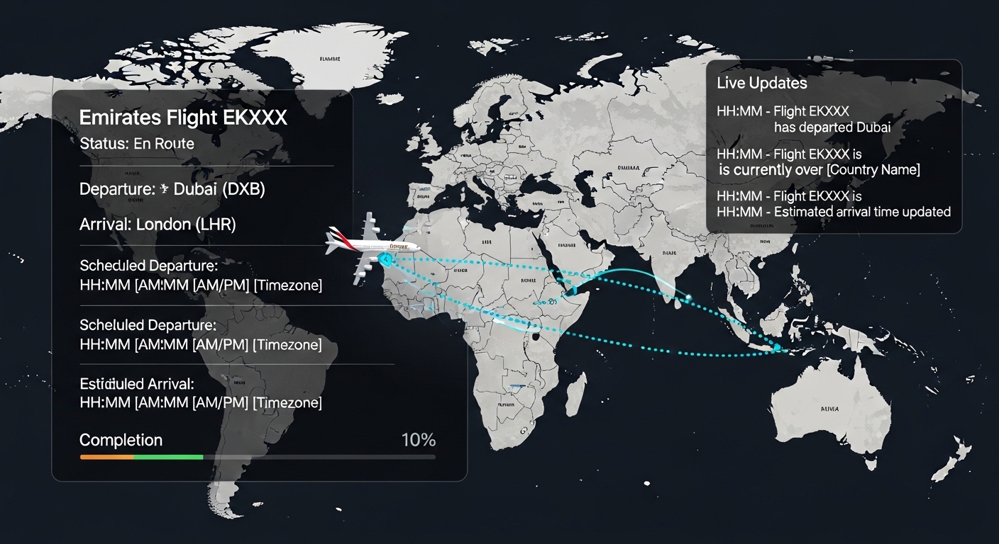 Live Emirates Flight Tracking – Real-Time Map, Schedule & Updates