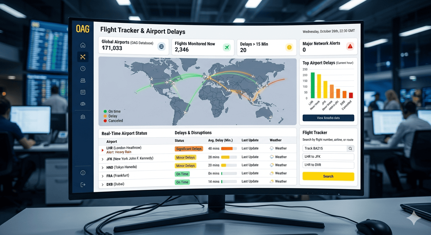 Real Time Flight Tracker & Airport Delays from OAG: 15 Powerful Ways to Track Flights Live in 2026