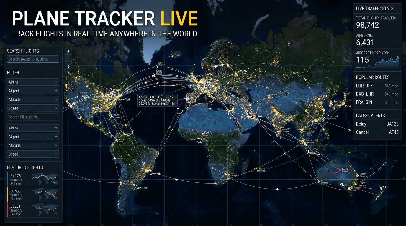 Plane Tracker Live: Track Flights in Real Time Anywhere in the World